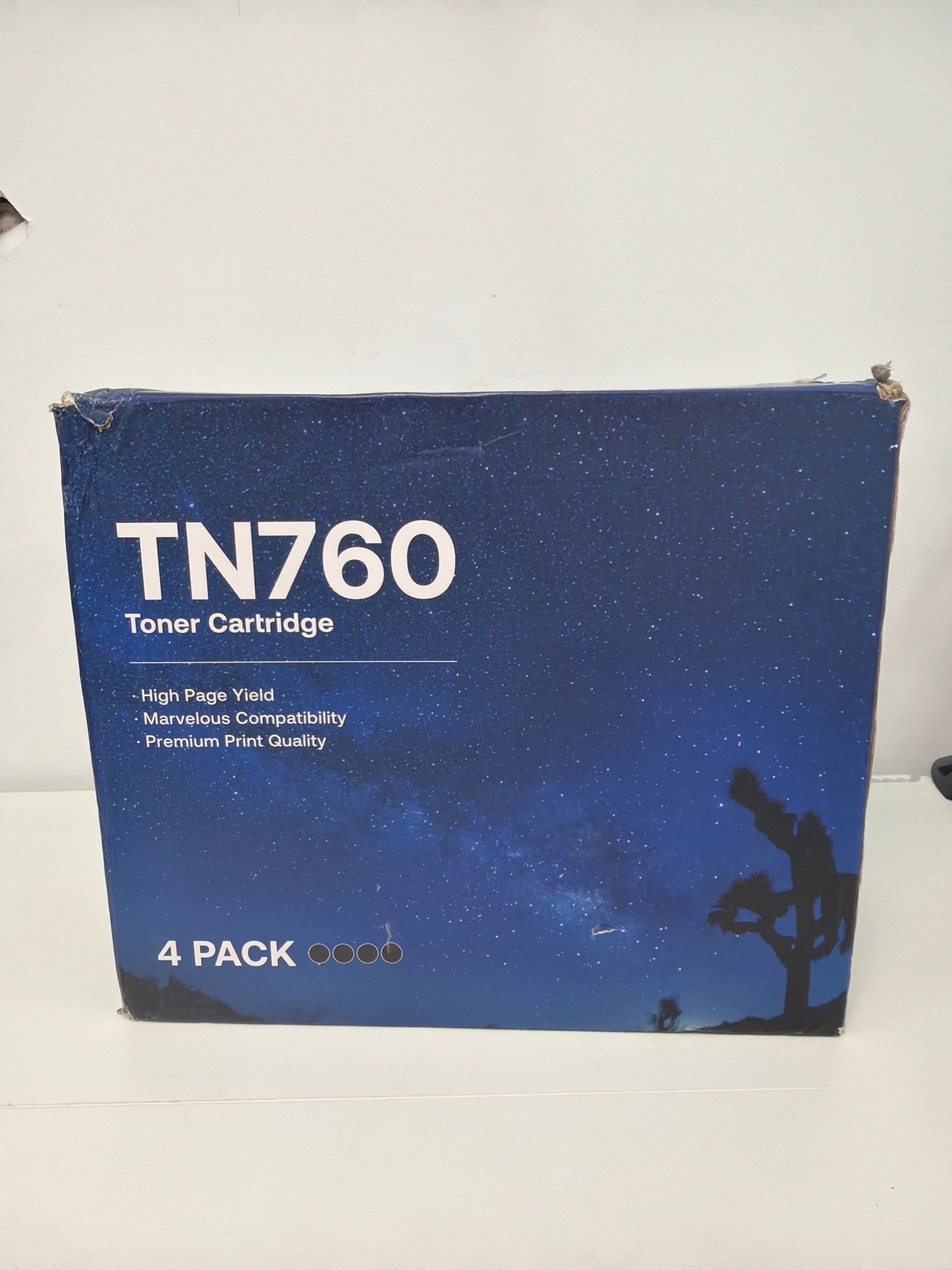 Compatible Toner Cartridge Replacement for Brother TN760 TN-760 TN730 with HL-L2350DW HL-L2370DW MFC-L2750DW DCP-L2550DW Printer (Black 4 Pack)
