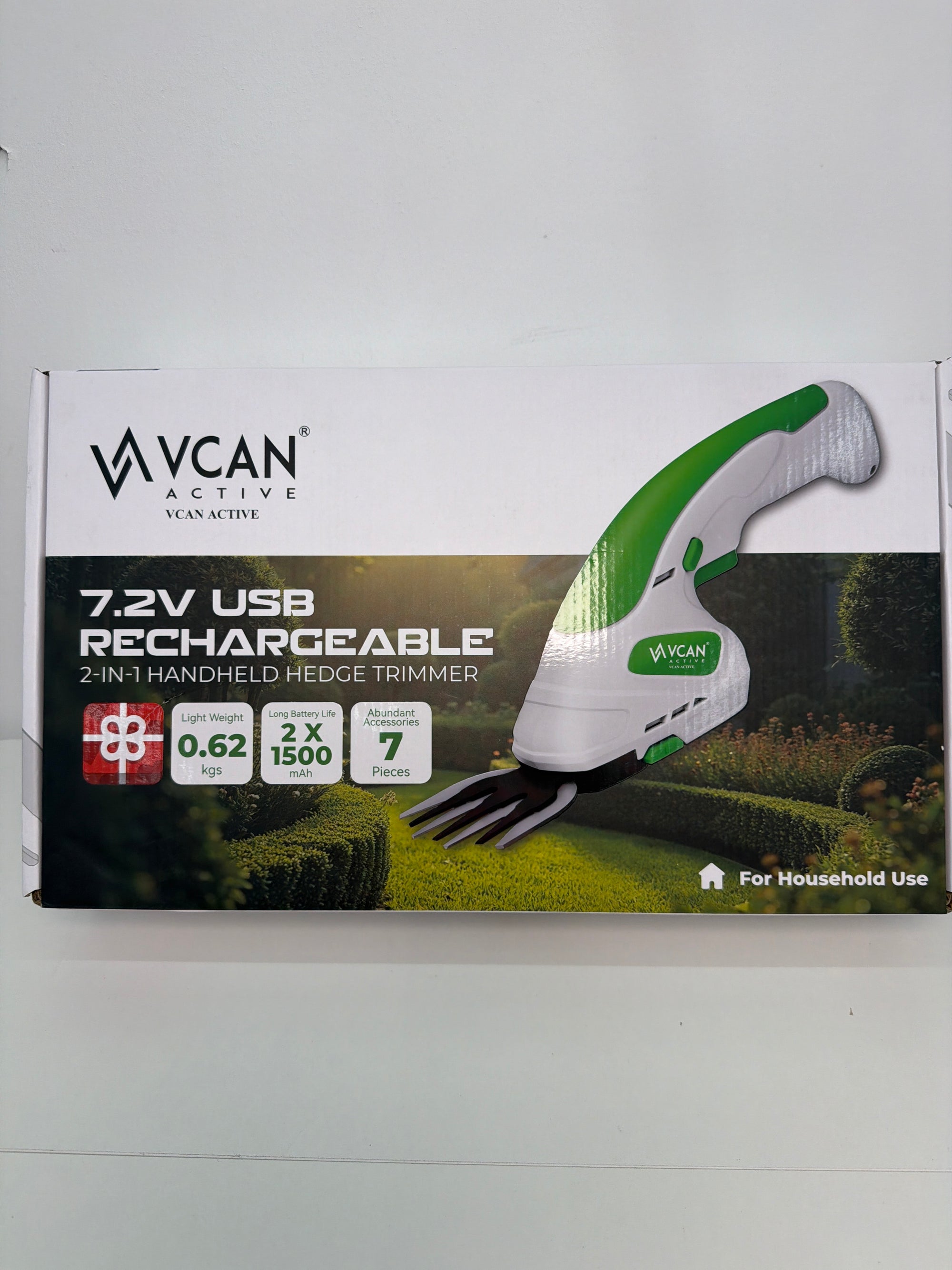 7.2V Hedge Trimmer Cordless | 2-in-1 Handheld Electric Shrub Trimmer & Grass Shear with Pruning Shears | 3.0Ah Lightweight Rechargeable Battery Powered for Garden, Yard, Lawn