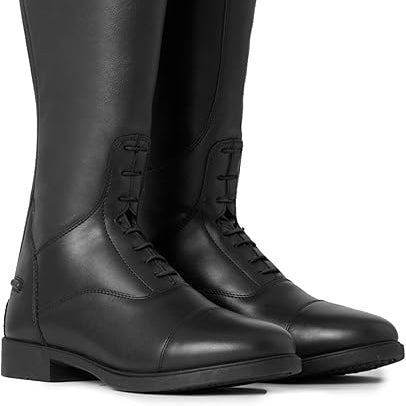 Womens Size 9 HORZE Rover Women's Synthetic Leather Classic Tall Field Riding Boots | Water-Resistant with Laces and Rear Zipper