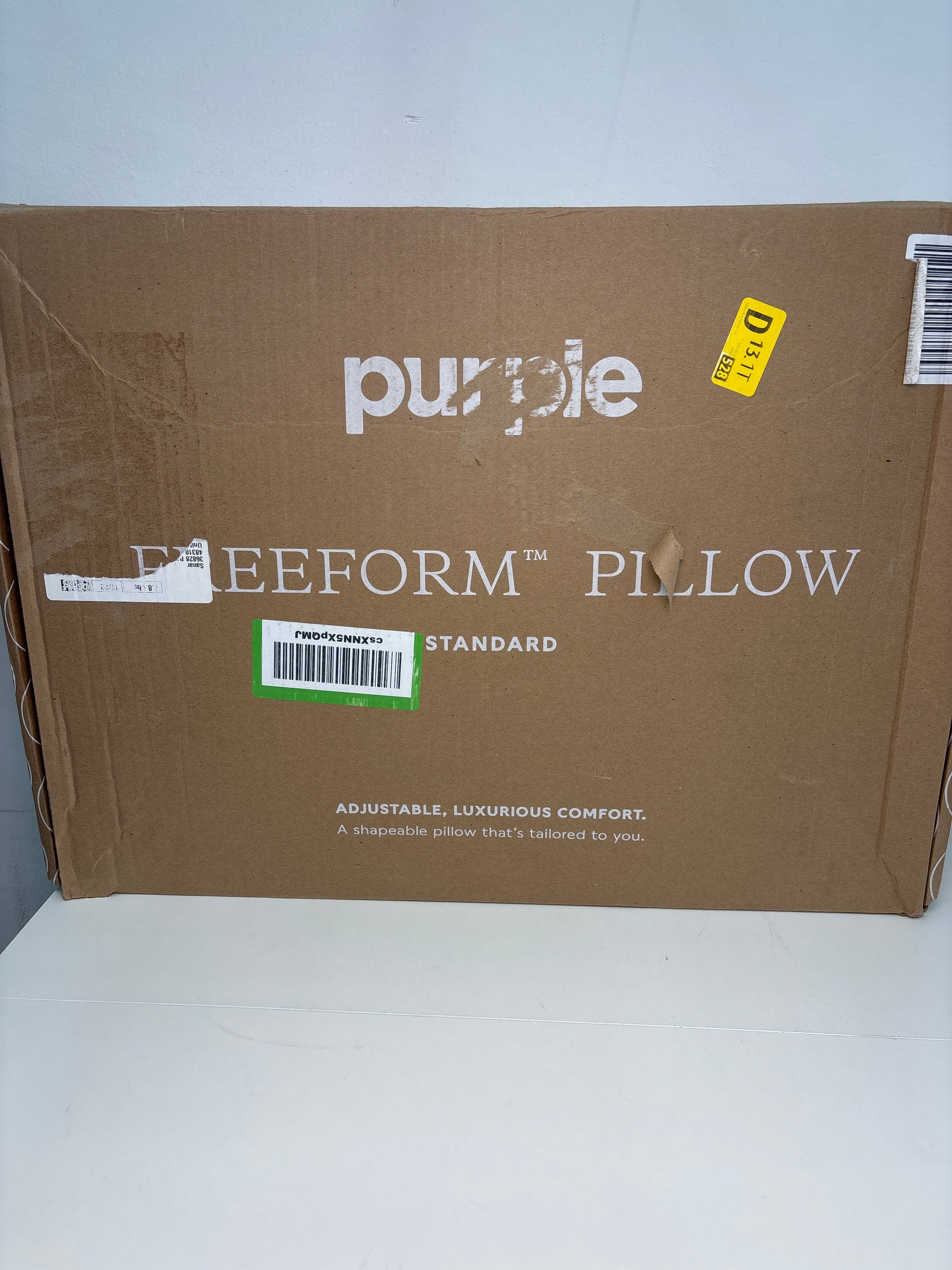 Click to see full view       2+ Purple Freeform Pillow - Standard Size, Customizable Support with GelFlex Grid & MicroFlex Moon Foam - Pressure Relief, Cooling, Extra Filling & Adjustable Height
