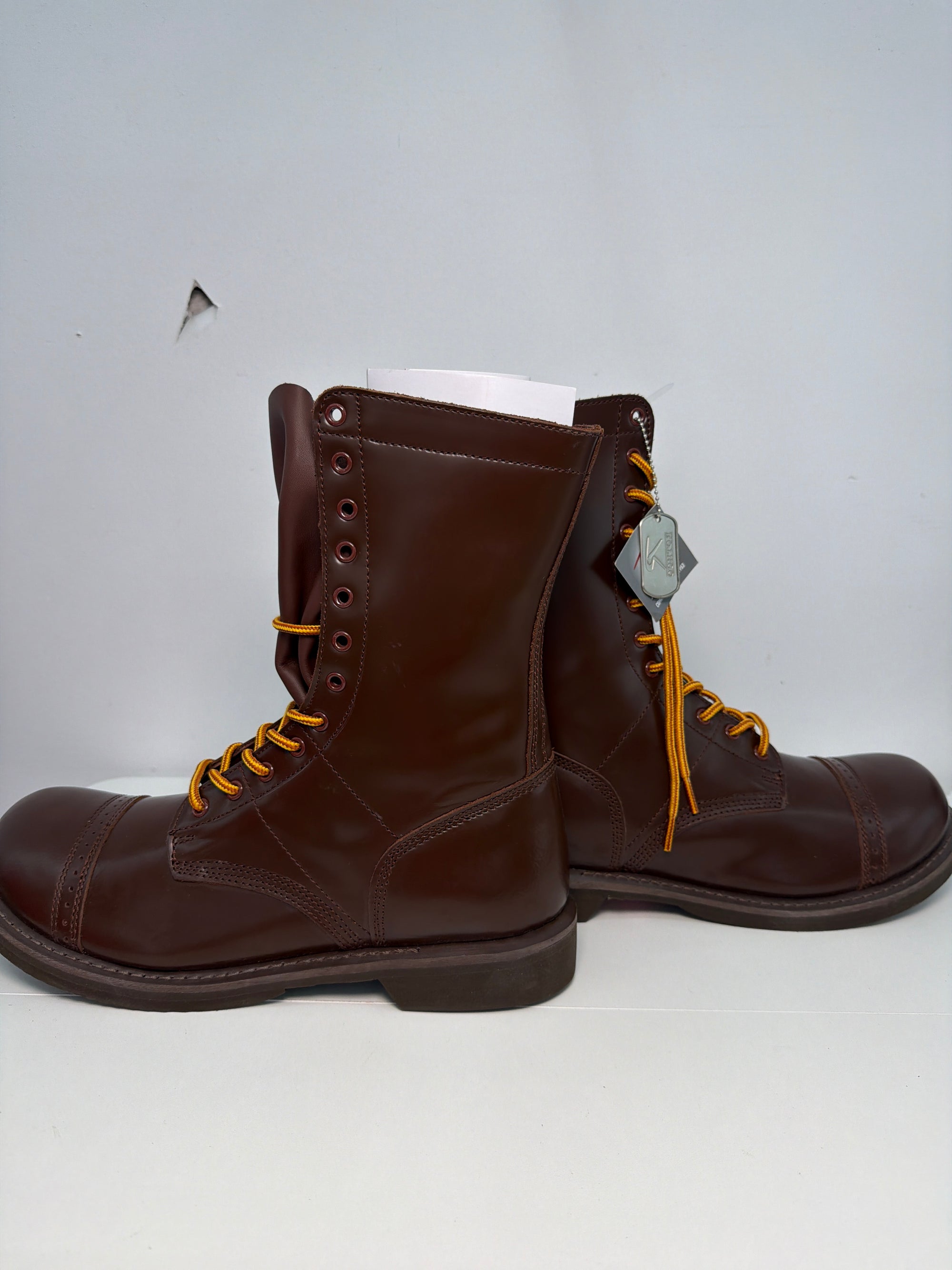 Mens Size 13 Rothco Leather Jump Boots - 10 Inch - High-Ankle Support and Impact Absorption
