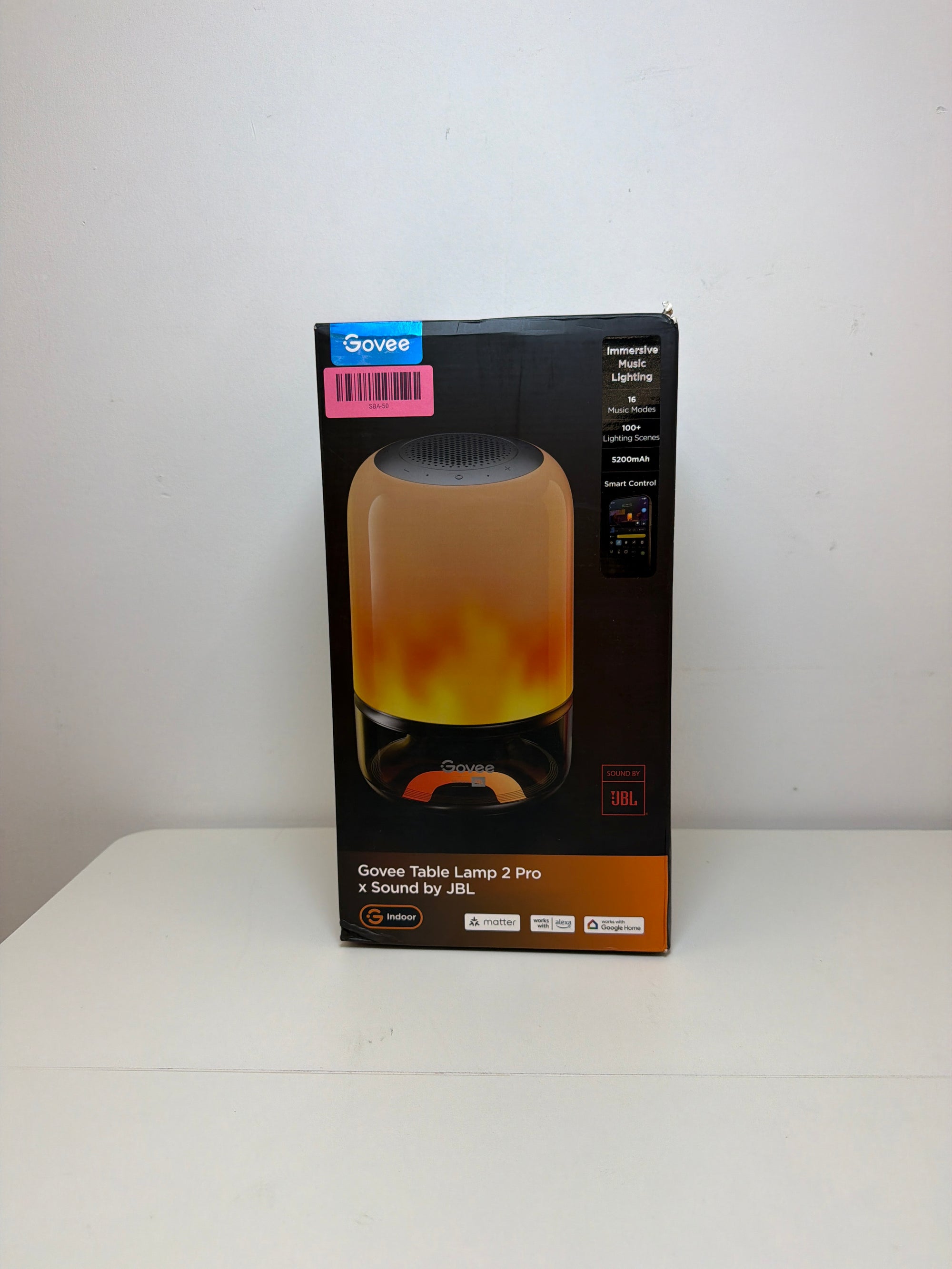 Govee Table Lamp 2 Pro x Sound by JBL, Smart Cordless Table Lamp with Speaker, Music-Light Sync, 16 Music Modes & 100+ Scene Modes, Work with Matter, DIY Customized Rechargeable Desk Lamp for Bedroom