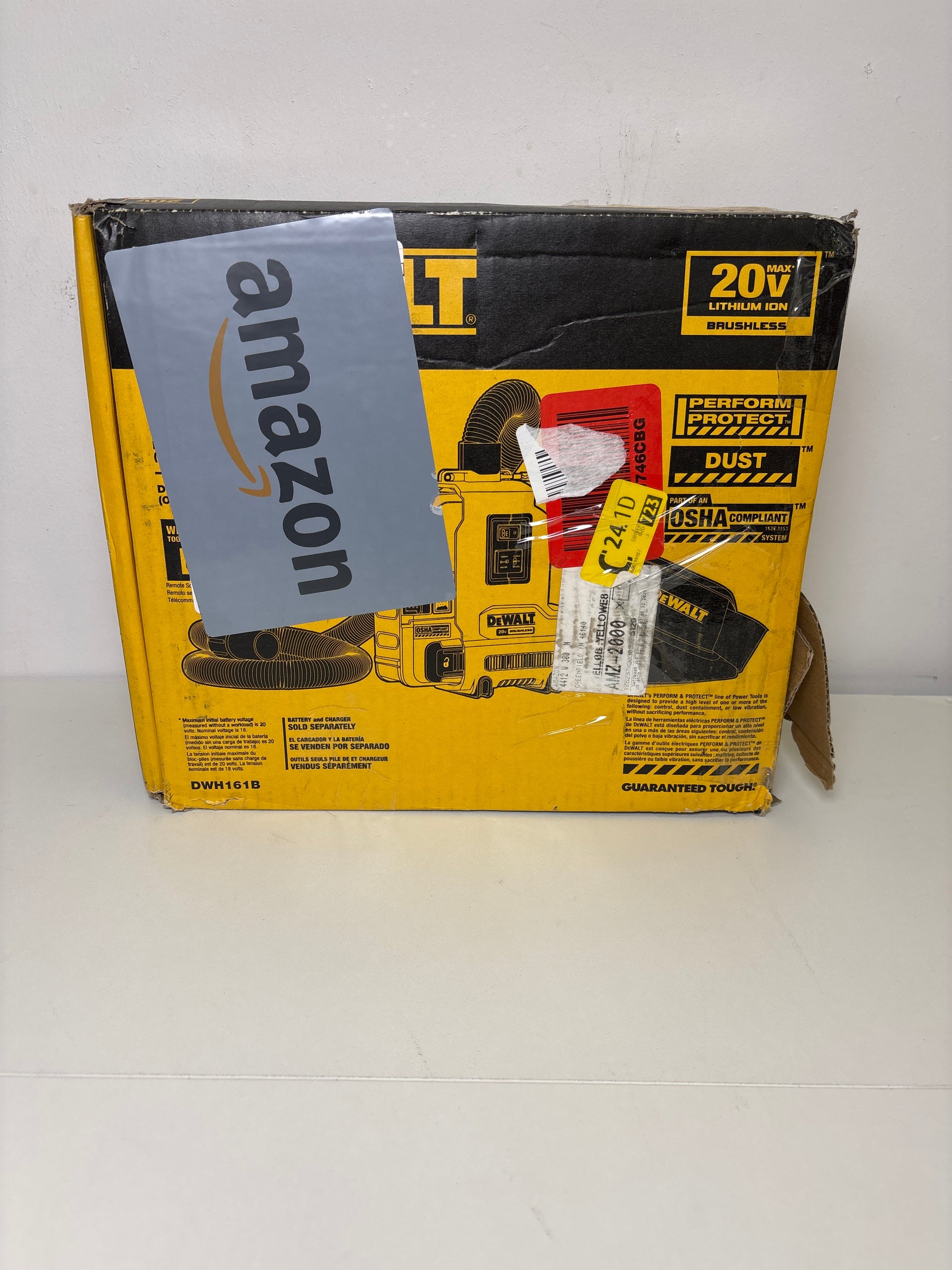 DEWALT 20V MAX* Dust Extractor, Brushless, Universal, Tool Only (DWH161B)