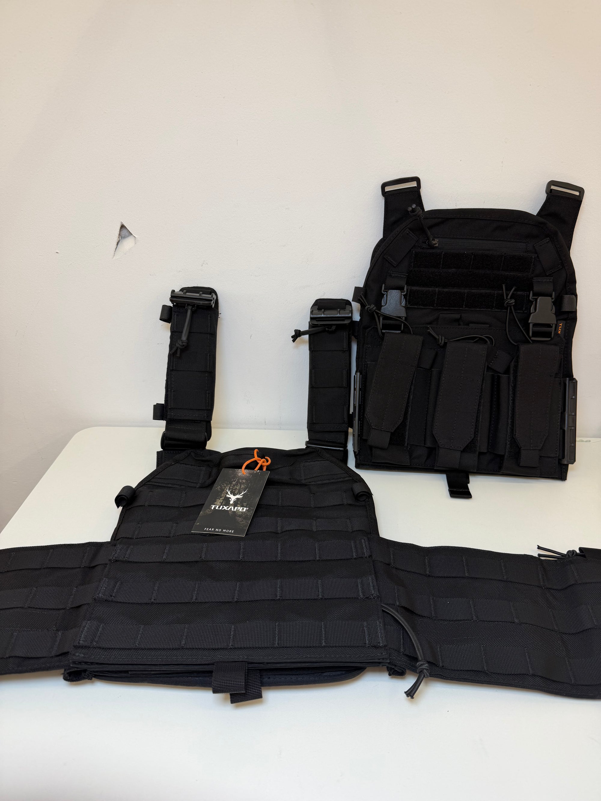 Tactical Molle Vests with Triple mag Pouch and Side Cummerbund Pouches, Quick Release Vests for Men