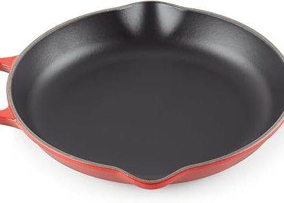 Le Creuset Enameled Cast Iron Signature Iron Handle Skillet, 10.25", Cerise