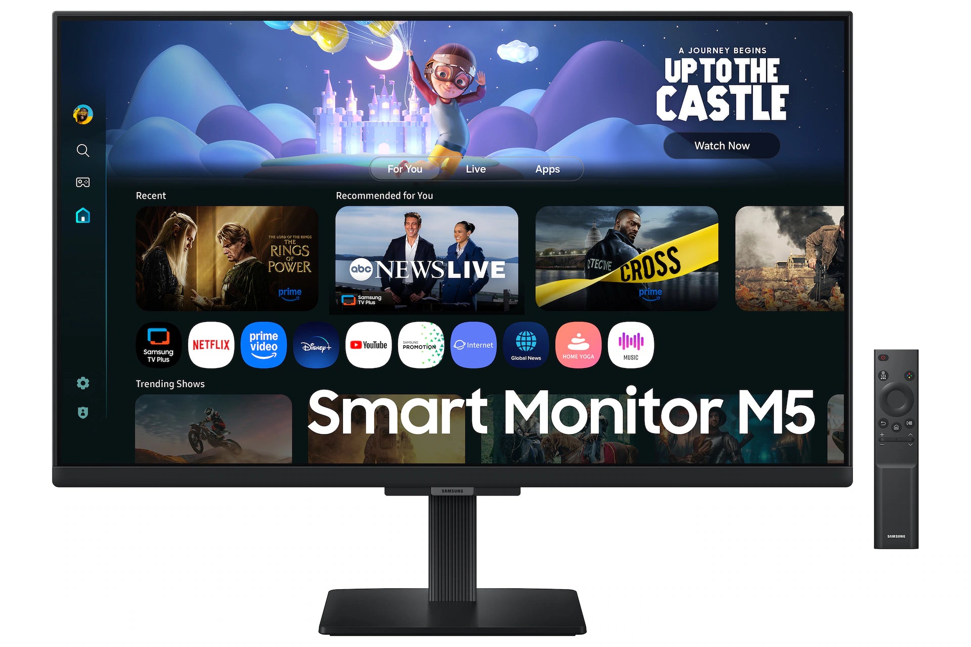 SAMSUNG 27-Inch M5 (M50D) Series FHD Smart Monitor with Streaming TV, Speakers, HDR10, Gaming Hub, Multiple Ports, Workout Tracker, Vision Accessibility Tools, LS27DM500ENXGO, 2024